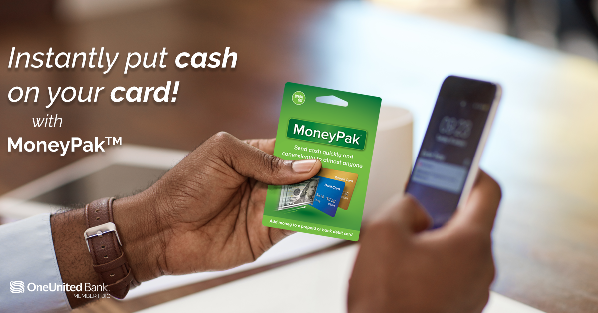 We Now Accept MoneyPak! | America's Largest Black Owned Bank